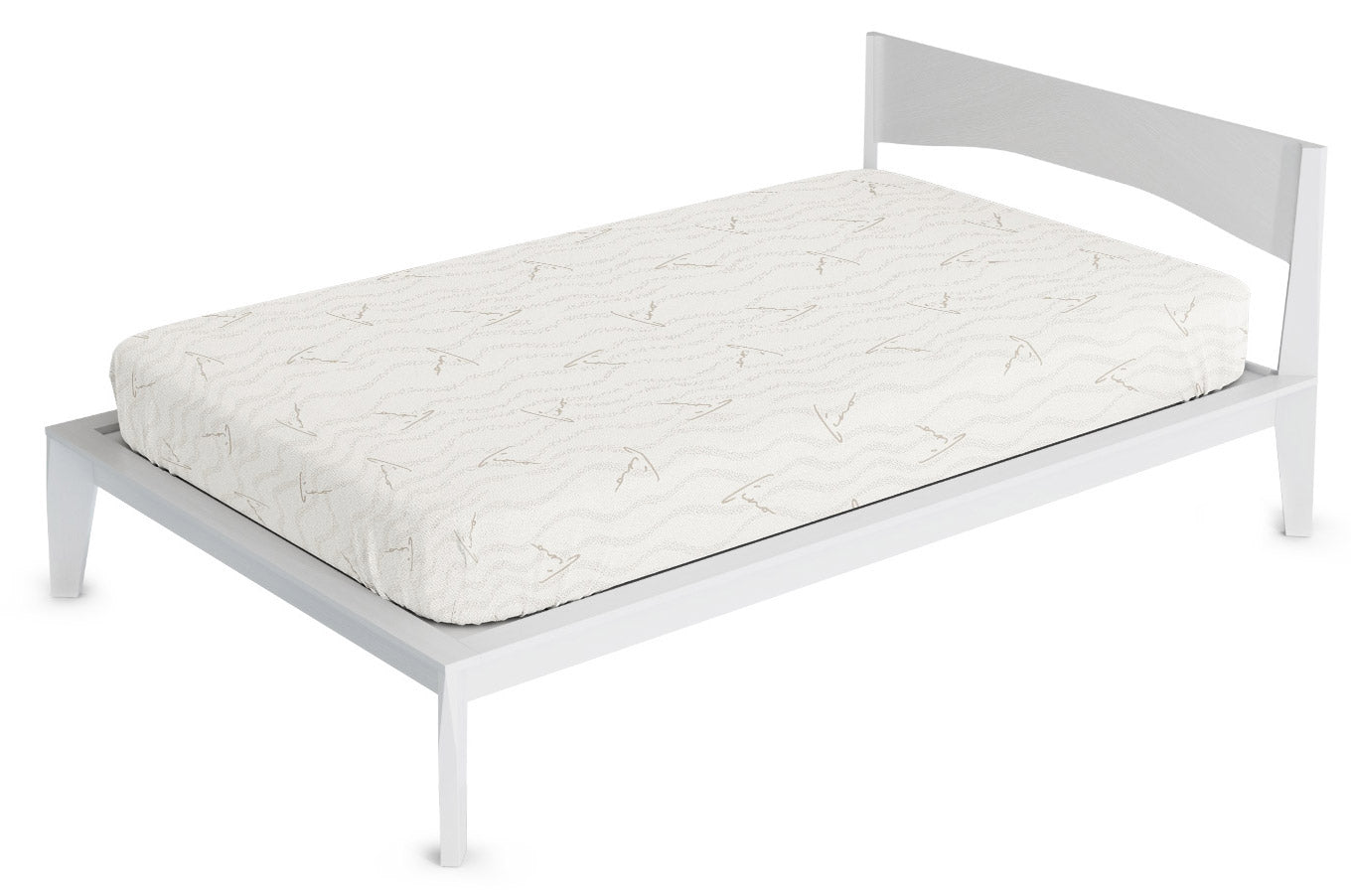 Coprimaterasso Matrimoniale in Poliestere e Fibra di Lino Grigio Chiaro