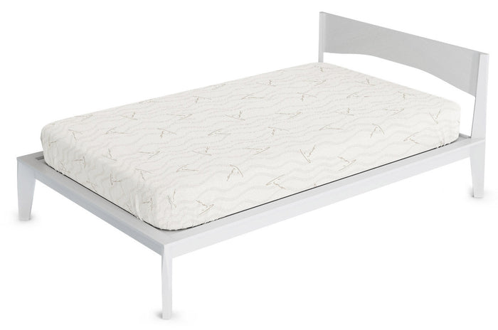 Coprimaterasso Matrimoniale in Poliestere e Fibra di Lino Grigio Chiaro