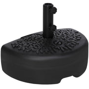Supporto Parasol Semicircolare ?38/48 mm ¨C zephmum ¨C Riempi con Sabbia 21 kg o Acqua 18 kg, Nero