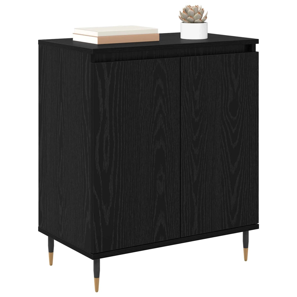Credenza | Madia | Buffet da pranzo | Armadio da pranzo Rovere Nero 60 x 35 x 70 cm Legno multistrato