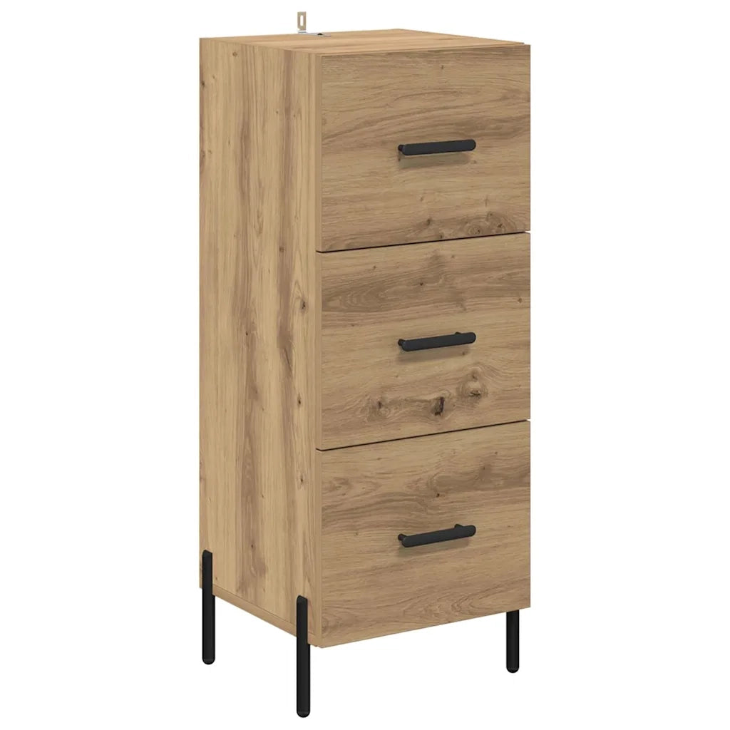 Credenza con Cassetto-Buffet-Armadio da cucina Rovere artigianale 34,5 x 34 x 180 cm 397432