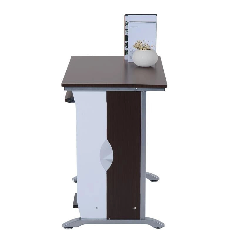 SCRIVANIA PC DA UFFICIO CON CASSETTI IN LEGNO 100 X 52 X 75 CM COLORE NOCE