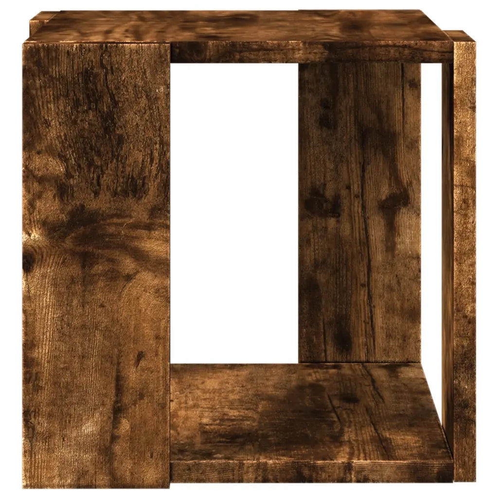 Tavolino da Salotto Rovere Fumo 32x32x30 cm Legno Multistrato 848147
