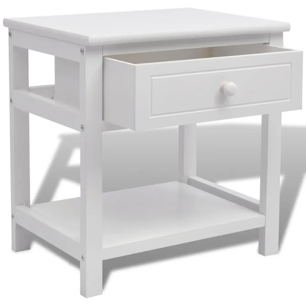 Comodino in Legno Bianco 242870