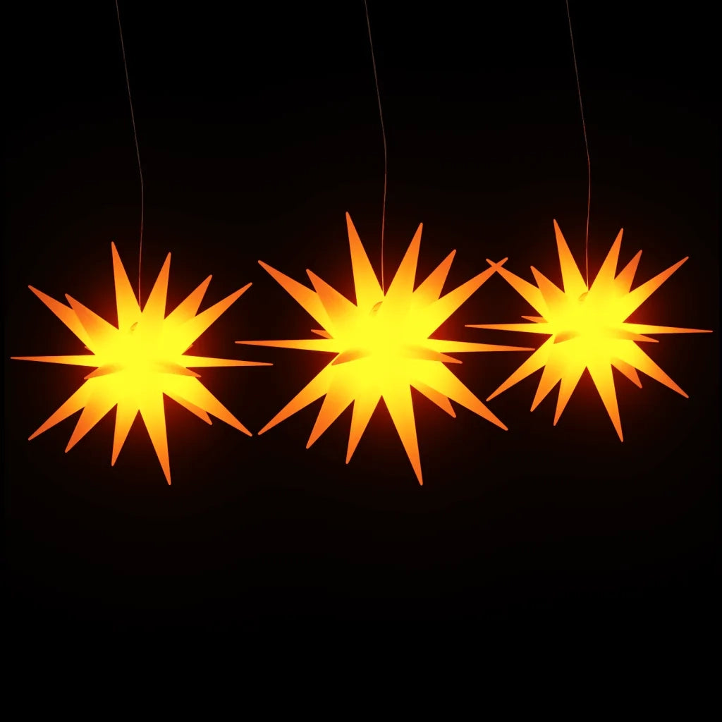 Luci di Natale con LED 3 pz Pieghevoli Gialle CFW8431561