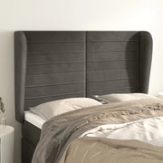 Testiera ad Orecchio-Testata con Orecchie GrigioScuro 147x23x118/128cm in Velluto 988544