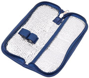 Portatile termosistema per medicinali - Isolante portatile - Foglio di alluminio - Sacchetto di stoffa - Blu marino - Ideale per medicinali - Termosistema per medicinali