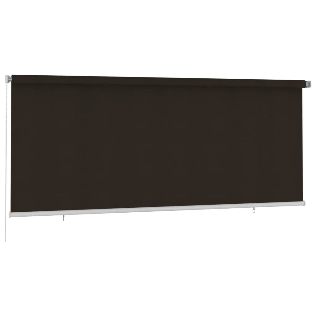 Tenda a Rullo per Esterni 350x140 cm Marrone HDPE 312976