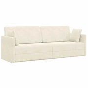 Divano-letto | Sof¨¤ letto | Letto singolo da pavimento Crema 213 x 70 x 77 cm Velluto