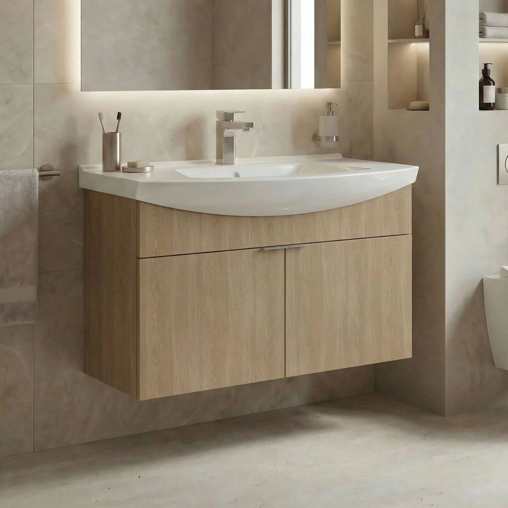 Mobile lavabo "Purus 80" - 80 x 50 x 58 cm - Rovere Sonomo
