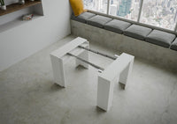 Consolle Allungabile 90-204x48x77 cm in Nobilitato Bianco