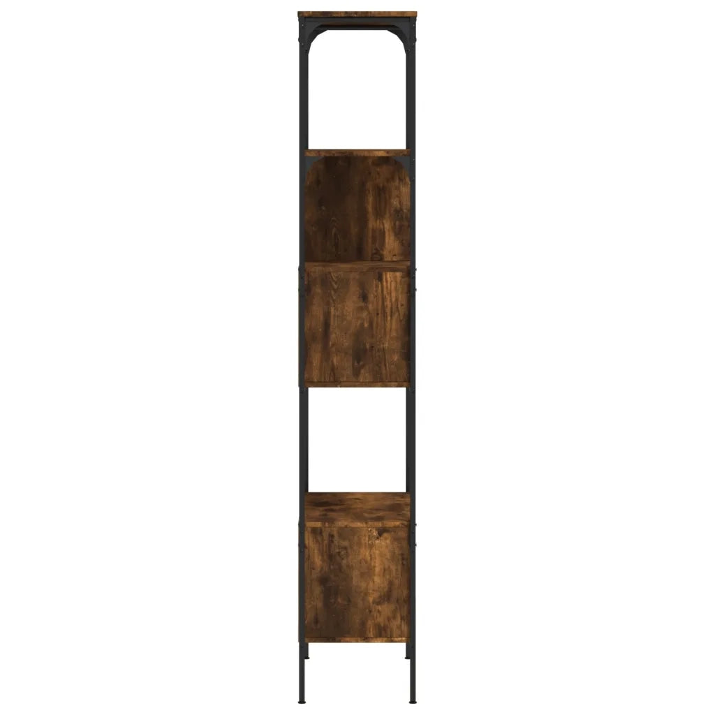 Libreria 5 Ripiani Rovere Fumo 76x33x188,5 cm Legno Multistrato 839005