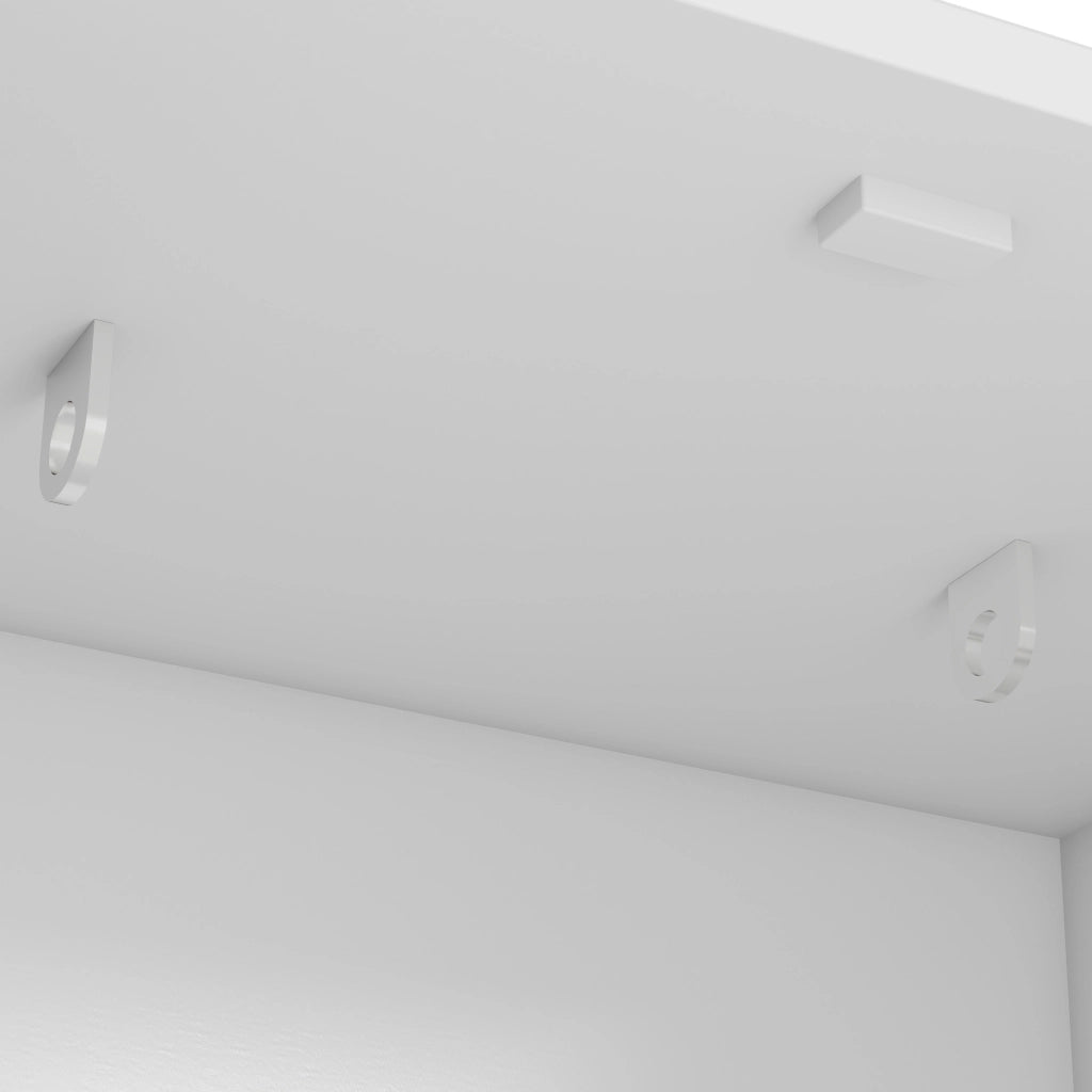 ARMADIO DA BAGNO 56x40x170 cm MDF Bianco con doppie ante e ripiani regolabili