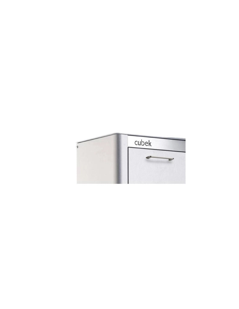 Pattumiera in acciaio inox a 2 scomparti 40 L per raccolta differenziata CUBEK