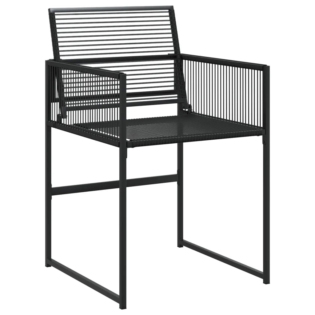 Set da Pranzo da Giardino 11 pz in Polyrattan Nero 3295039