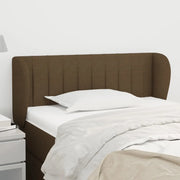 Testiera ad Orecchio-Testata con Orecchie Marrone Scuro 103x23x78/88 cm in Tessuto 816455