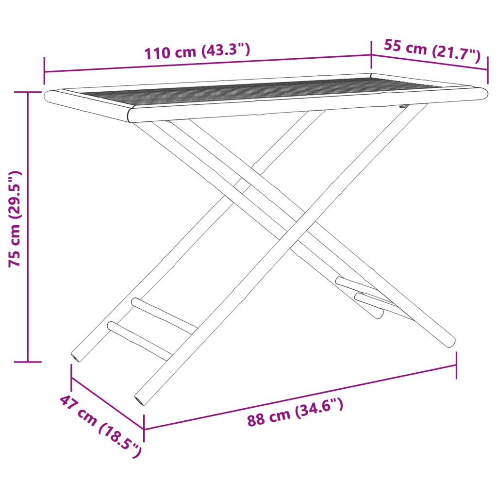 Set da Pranzo da Giardino 5 pz | Set Salotto da Giardino in Bamb¨´