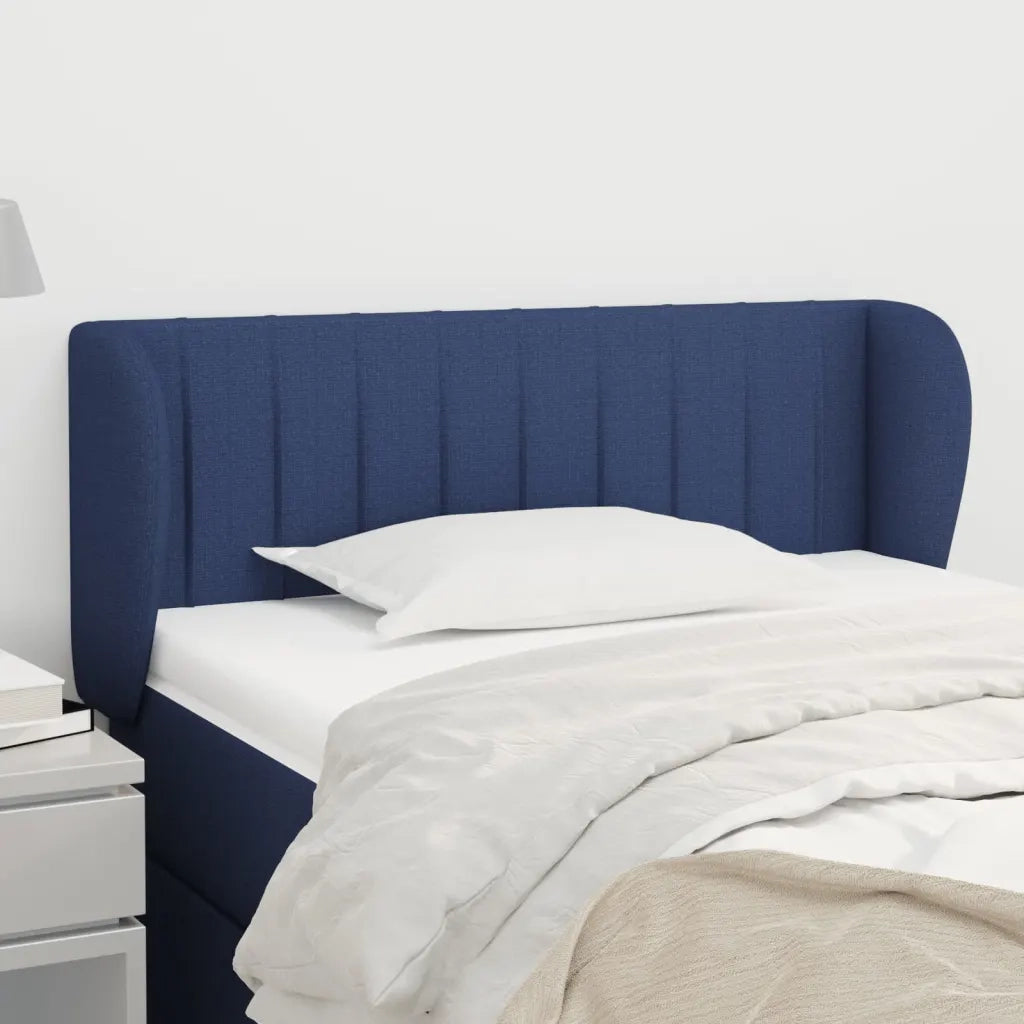 Testiera ad Orecchio-Testata con Orecchie Blu 93x23x78/88 cm in Tessuto 816043