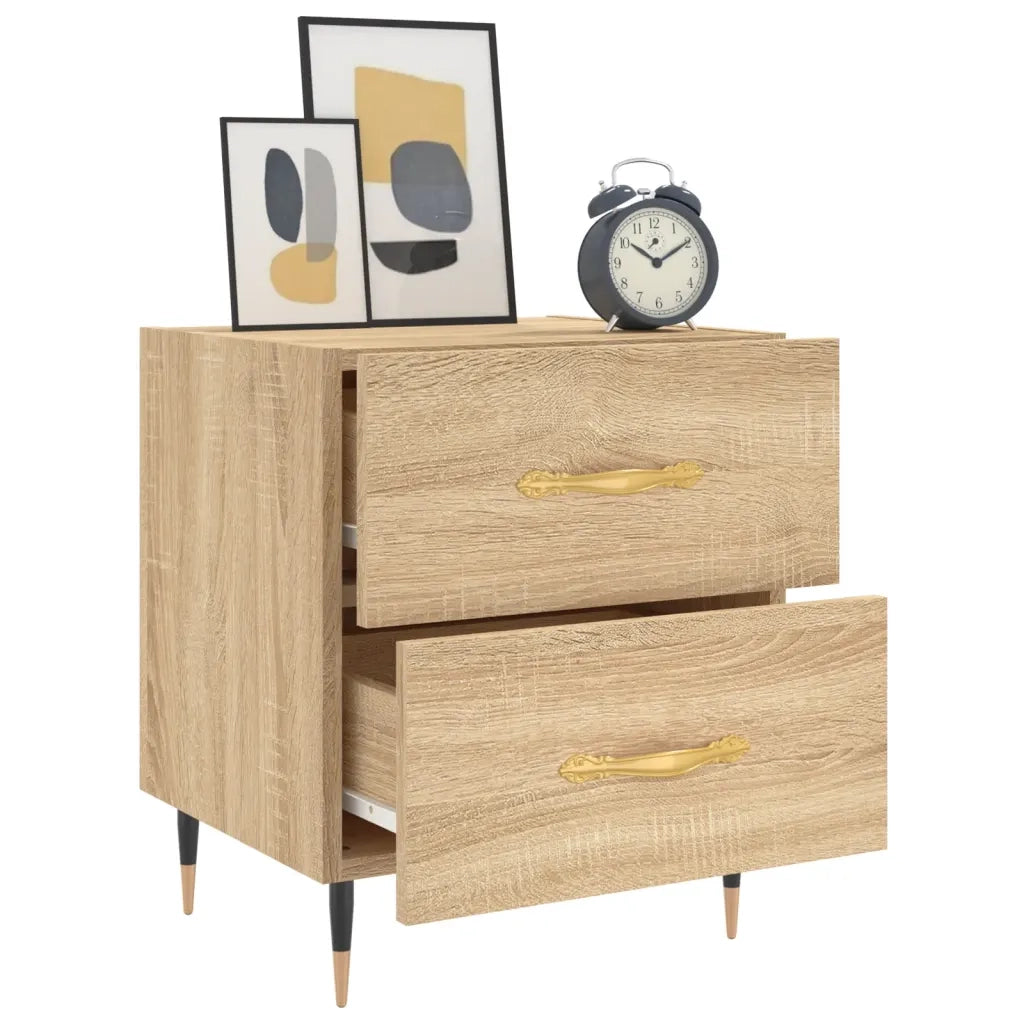 Comodini 2 pz Rovere Sonoma 40x35x47,5 cm in Legno Multistrato 827267