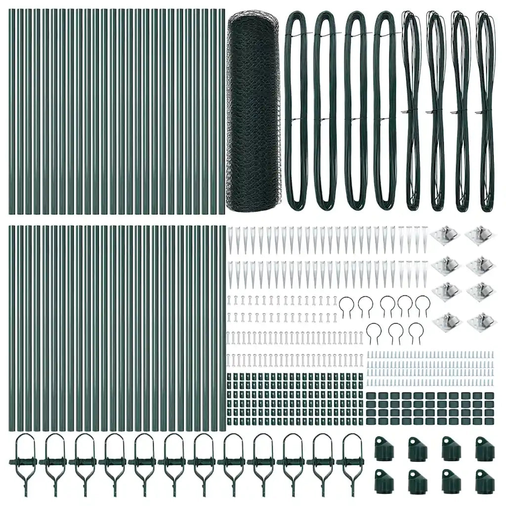 Palo della recinzione Verde 100 x 1 m (maglia 13 mm)