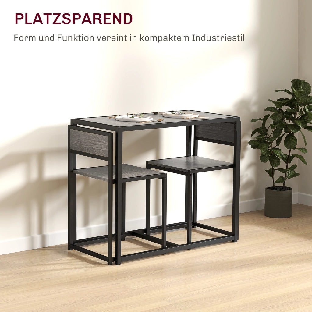 Set tavolo da bar ¨C zephmum ¨C 90x47x76 cm, grigio
