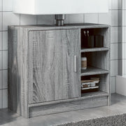 Mobile Lavabo-Armadietto da bagno Grigio Sonoma 63x29x55 cm in Legno Multistrato 609602