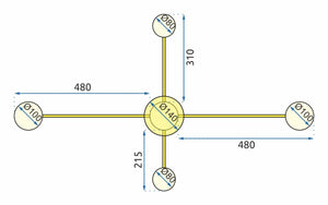 Lampada Gold Led APP520-4C