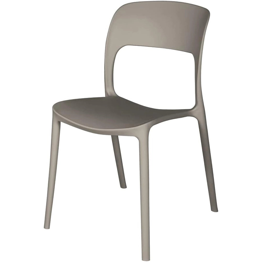 SEDIE IN POLIPROPILENE IMPILABILI 56x48x83cm TORTORA INTERNO-ESTERNO 6PZ MEB