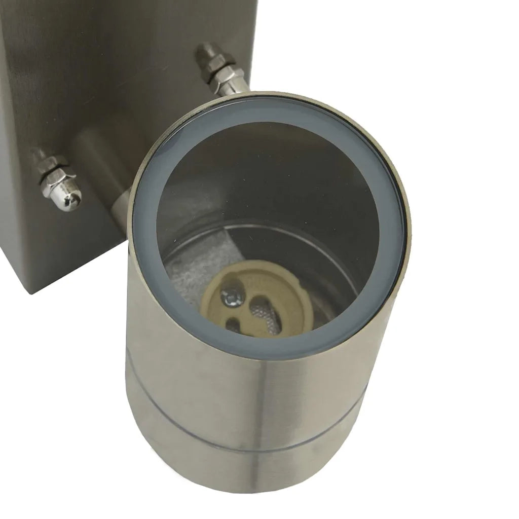 Lampada da Parete Esterna 2 pz Argento 6,5 x 10,5 x 16 cm CFW7786741