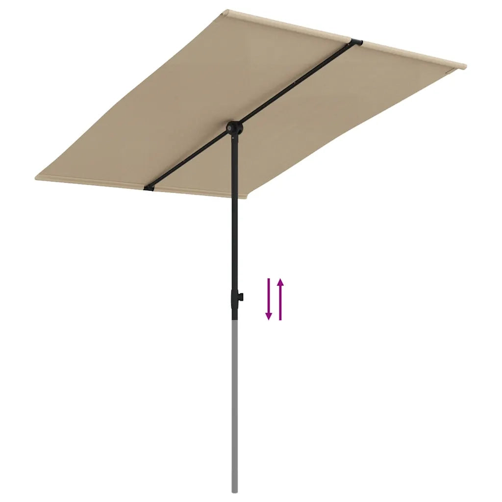 Ombrellone da Giardino-Ombrello da Balcone con Palo in Alluminio 2x1,5 m Talpa