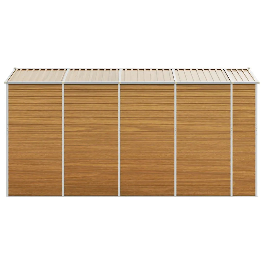 Capanno Giardino Marrone Chiaro 191x385x198cm Acciaio Zincato 3188278