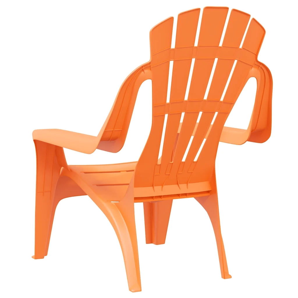 Sedie Giardino 2 pz | Sedie da Esterno Bambini Arancioni 37x34x44 PP Aspetto Legno