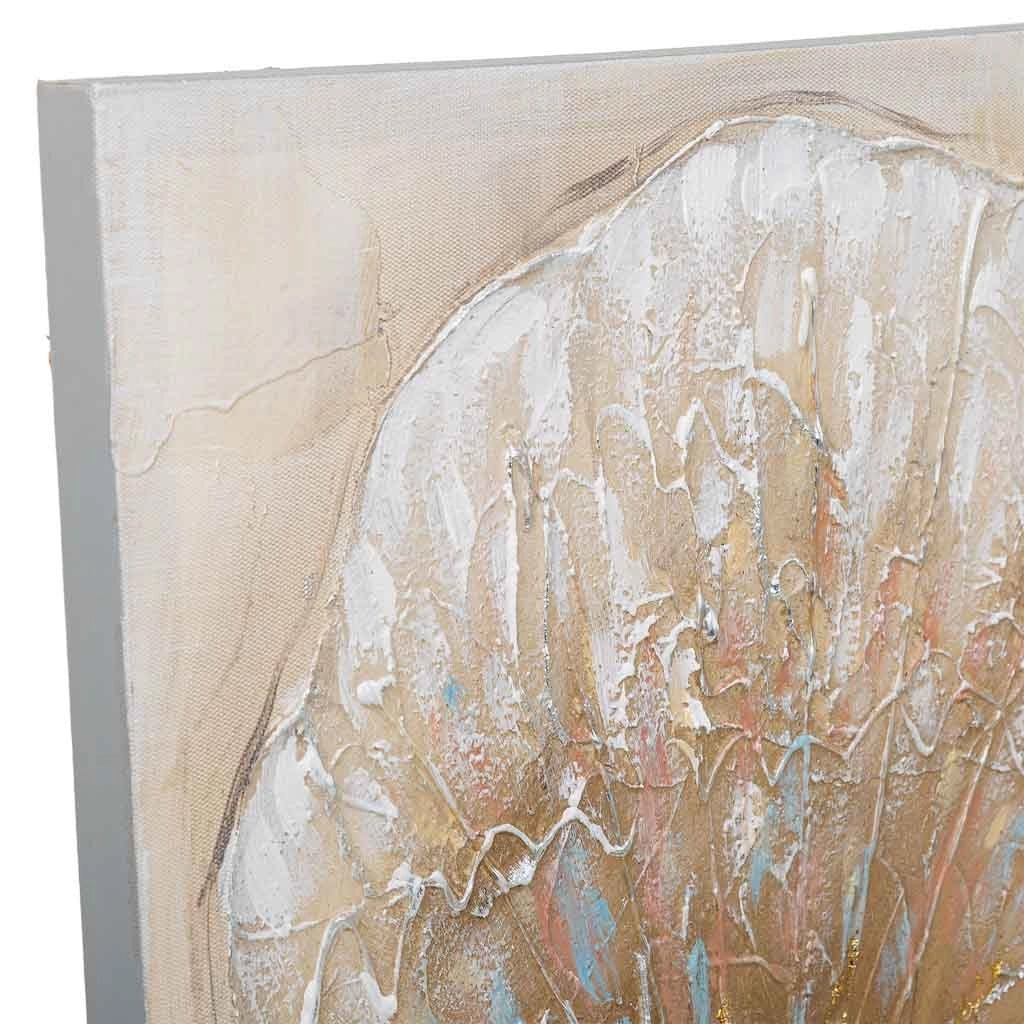 Quadro dipinto a mano con rilievo grigio 40x40x2,5h