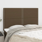 Testiera Marrone Scuro 144x5x118/128 cm Tessuto 3116193