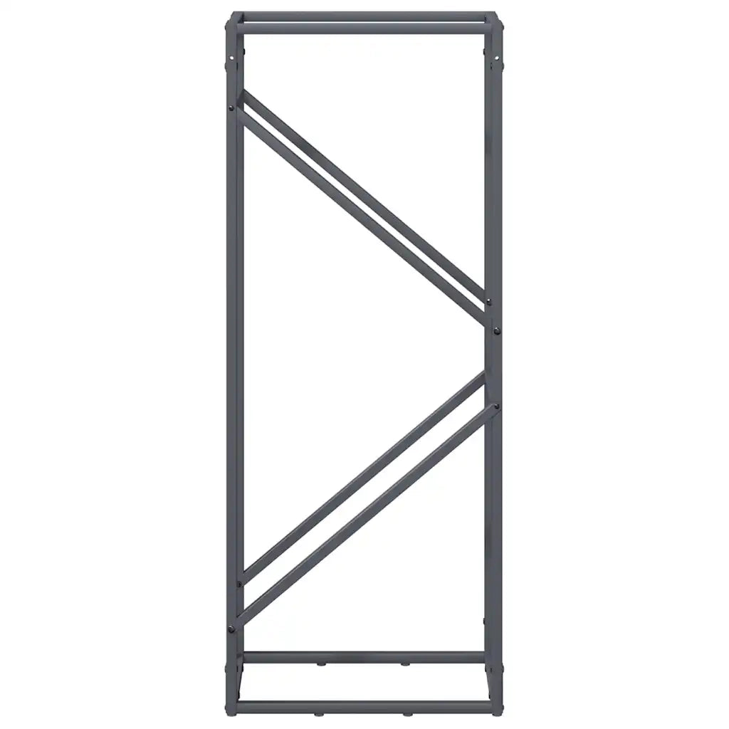 Rastrelliera per Legna da Ardere Antracite 40x25x100 cm 864333