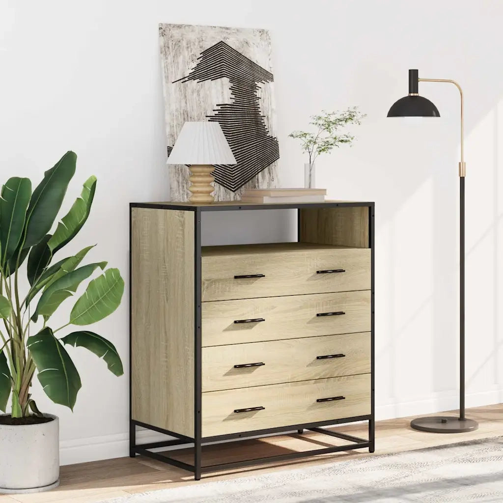 Cassettiera Rovere Sonoma 70x41x83,5 cm in Legno Multistrato 849090