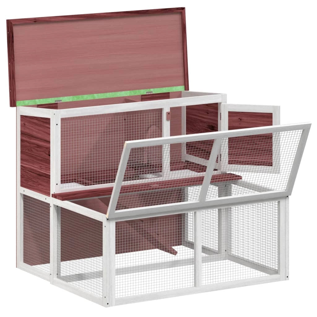Gabbia Moka 102 x 90 x 84,5 cm in legno di pino massiccio marrone 02_0041950