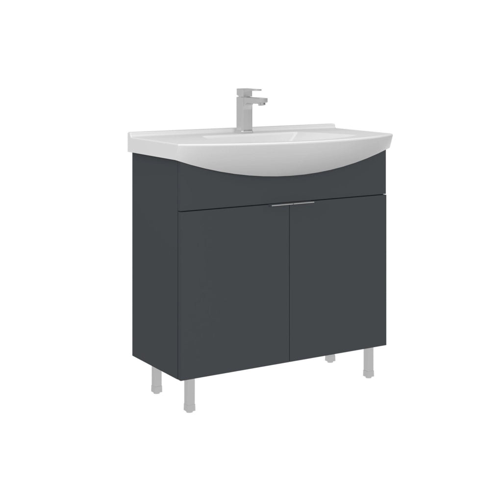 Mobile lavabo "Purus 80" - 80 x 50 x 83 cm - Antracite opaco