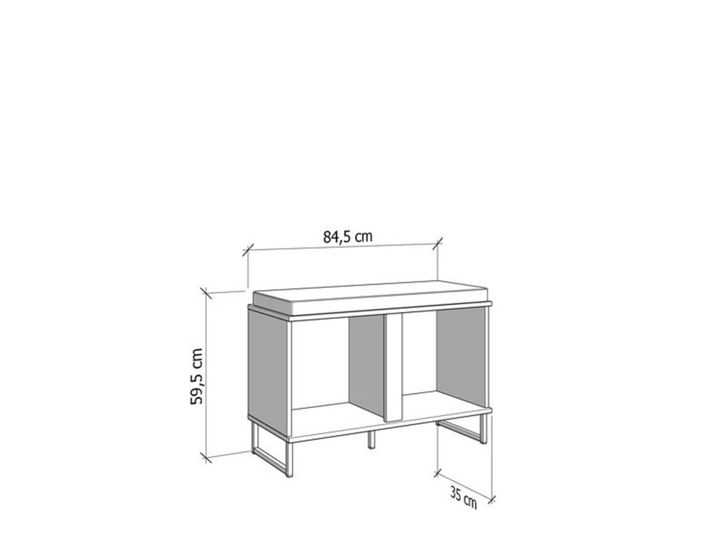 Roascio, Mobile da Ingresso un Ripiano, 84.5x35x59.5h cm Marrone Rovere Nodi