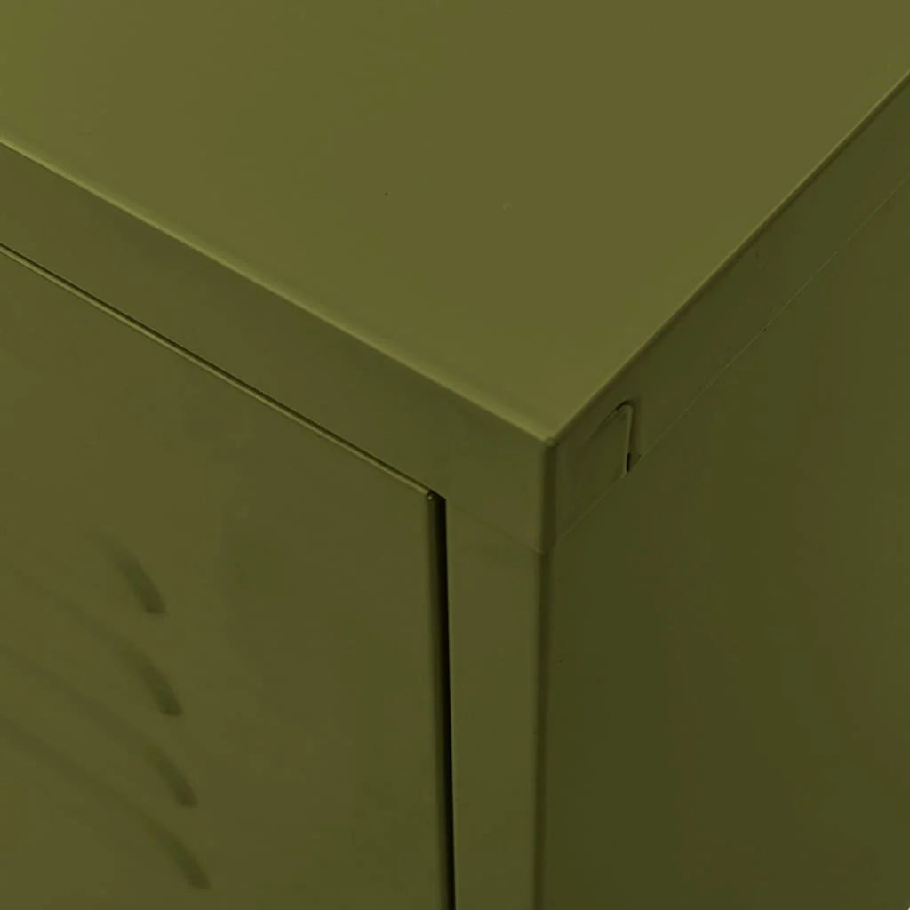 Mobile TV multimediale scaffale TV mobile TV sala da pranzo soggiorno camera da letto verde oliva 105 x 35 x 50 cm acciaio verde 02_0028255