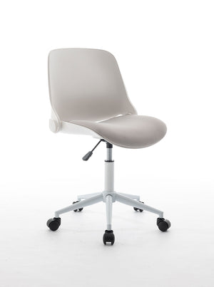 Sedia Operativa da Ufficio 50x51x88-104 cm Amarillo Schienale in Plastica e Seduta Imbottita Bianco e Grigio