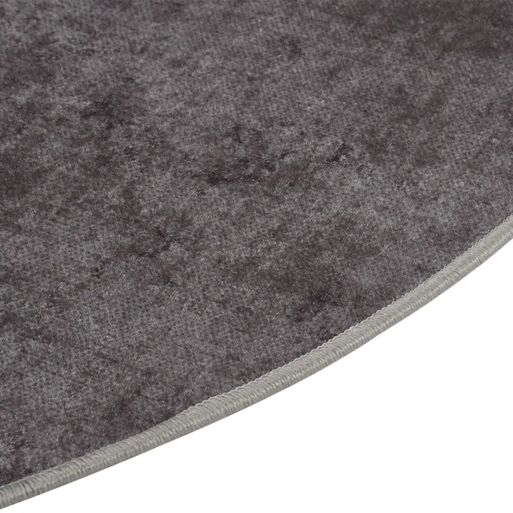Tappeto Lavabile Grigio Ã˜ 200 cm Antiscivolo
