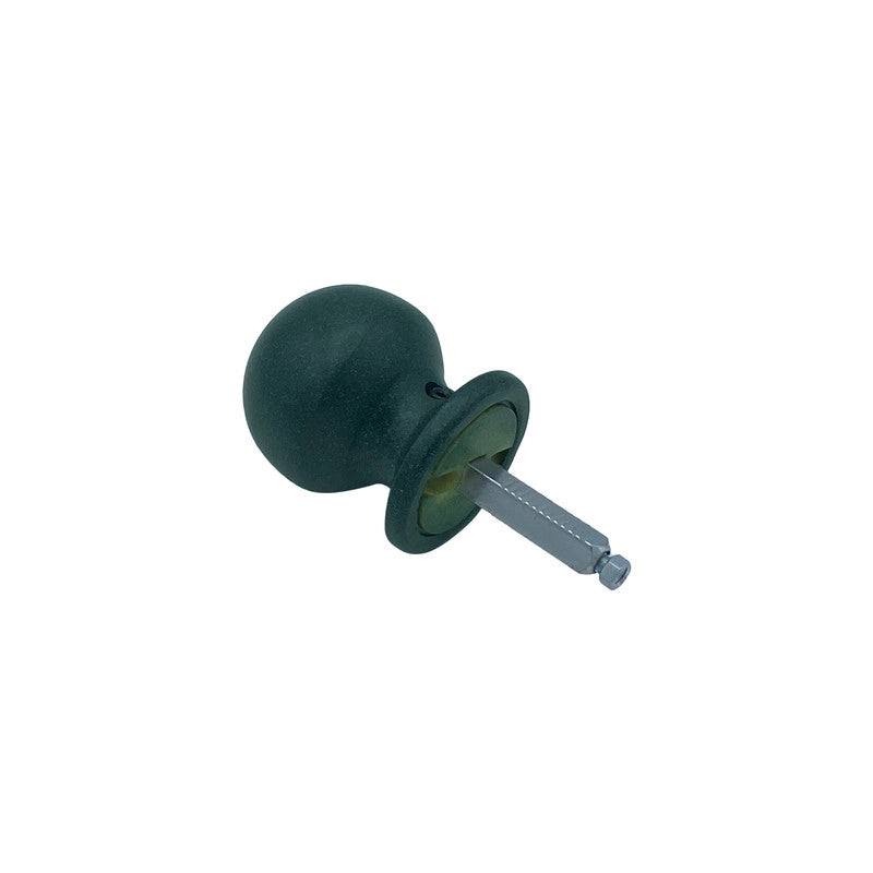 Maniglia su rosetta tonda SAGUATTI  841/50SAQ in alluminio verde opaco