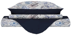 Copripiumino Singolo con Federe Stampato in Microfibra Travel Life