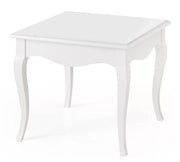 Tavolino classico quadrato legno bianco 50x50x45