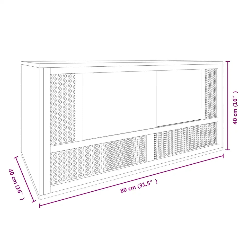 Terrario in Legno Multistrato 80x40x40 cm CFW1808677