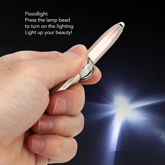 Scrivania stress regolatore - Penna Fidget con luce LED per illuminazione (oro)
