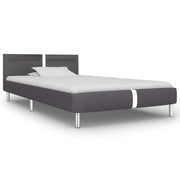Giroletto con LED senza Materasso-Struttura Letto Grigio in Similpelle 90x200cm 835526