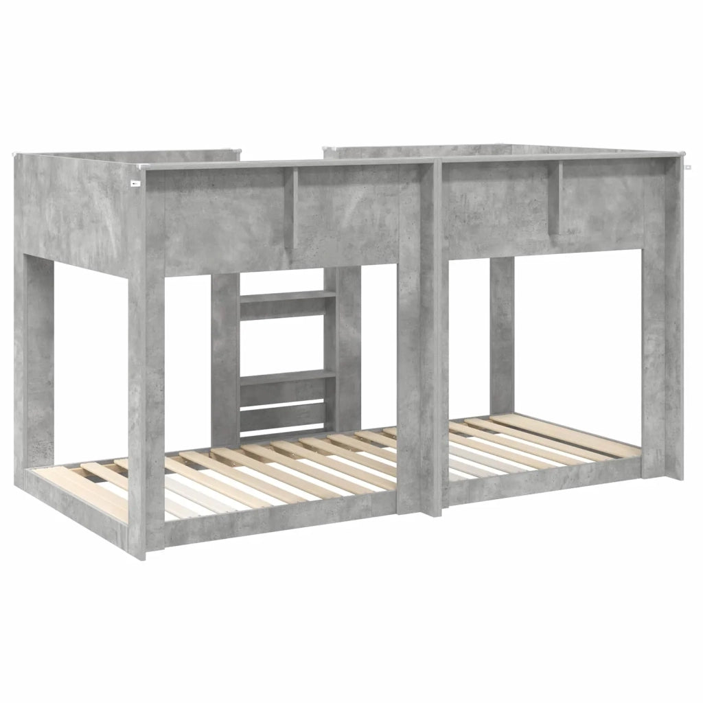 Letto a Castello per Bambini Grigio cemento 80 x 200 cm