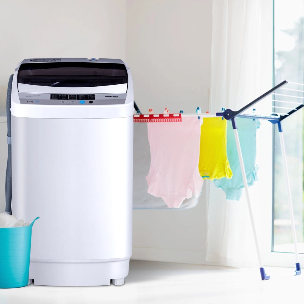 Lavatrice portatile automatico 4,5kg con 10 programmi Lavatrice centrifuga silenziosa 310W Bianco